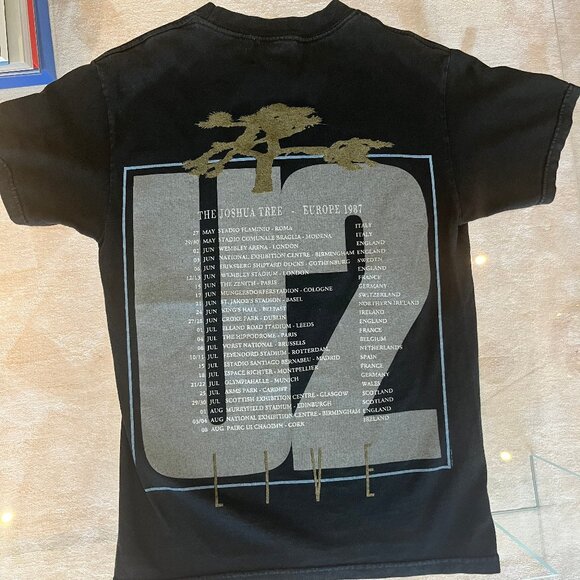 Riley 1880 Vintage U2 The Joshua Tree Concert Tee Europe 1987 - Picture 3 of 3